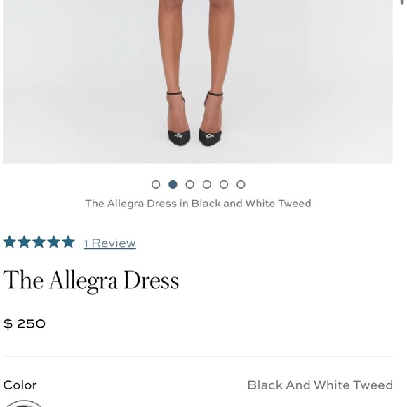 Hill House Allegra in store now Black and White Mini Dress - Picture 5 of 9